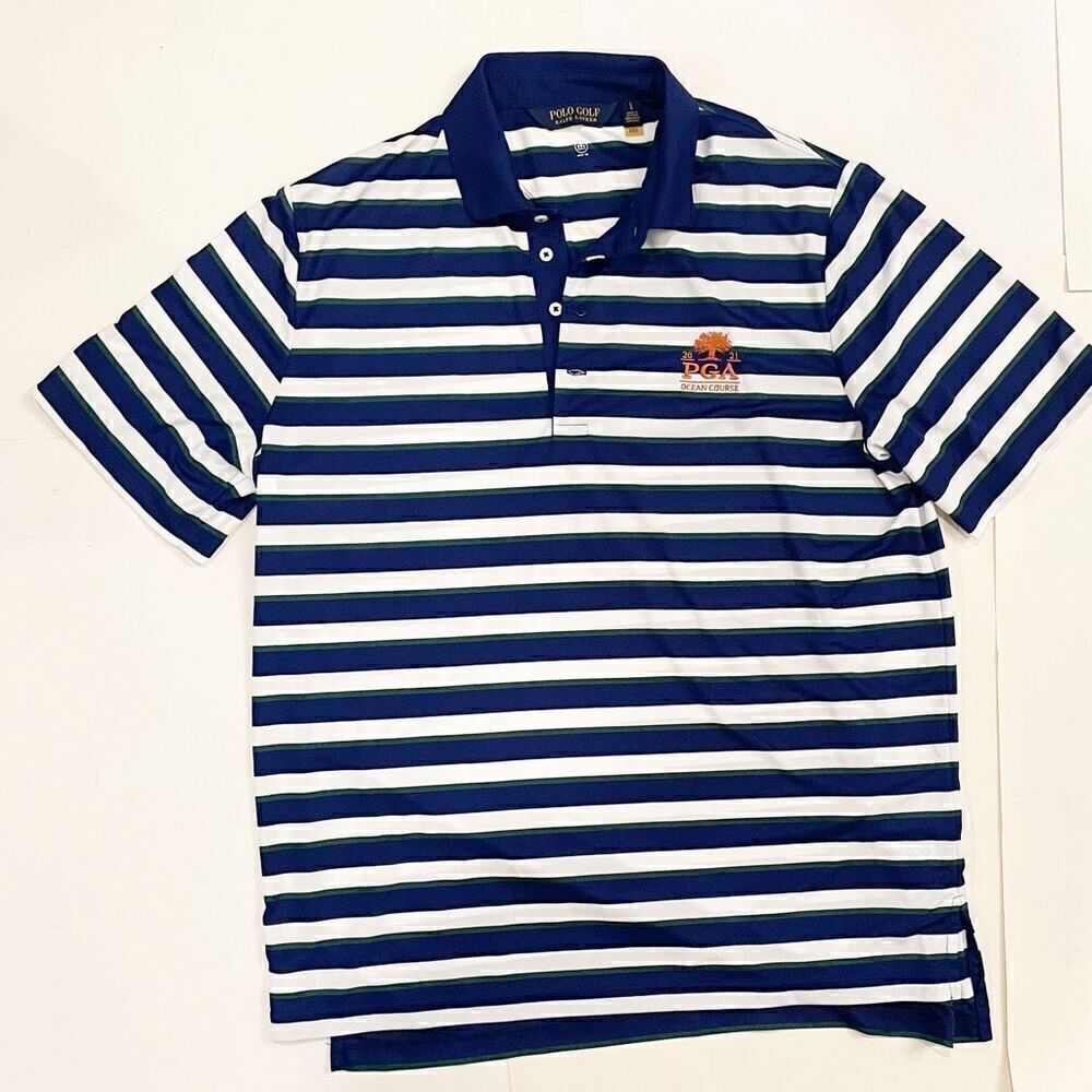 Ralph Lauren Polo Kiawah Golf Ocean Course Stripe Size Large PGA